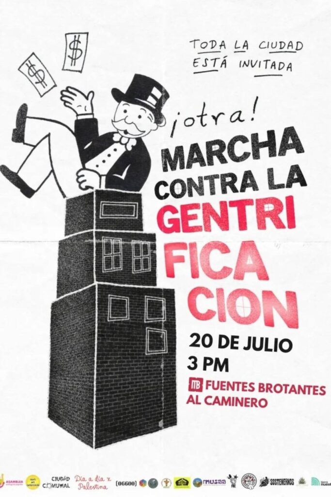 cuando y donde sera la nueva marcha contra la gentrificacion en la cdmx