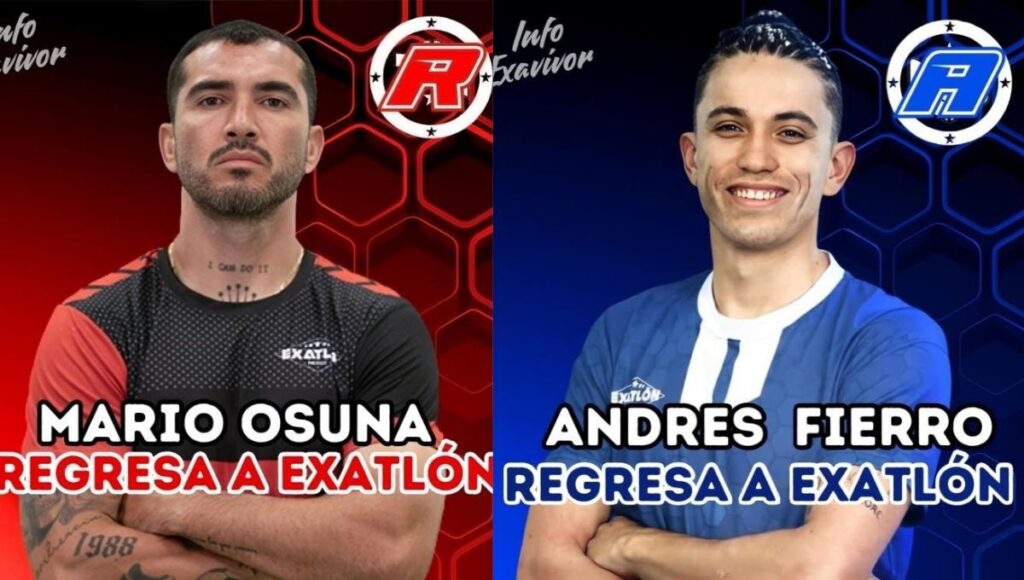 mono osuna y andres fierro estaran en la nueva temporada de exatlon mexico