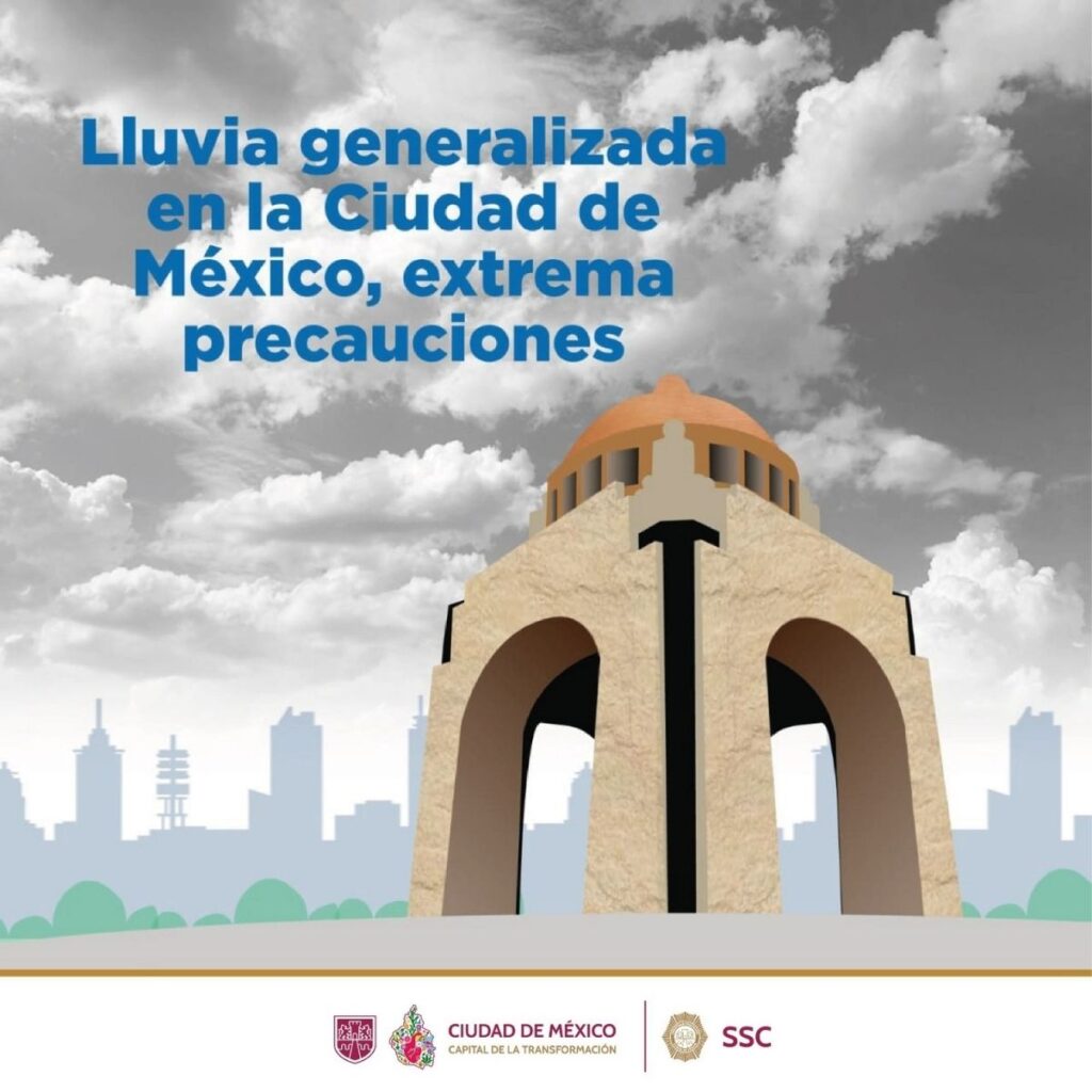 clima y lluvias en cdmx del 25 al 27 de agosto