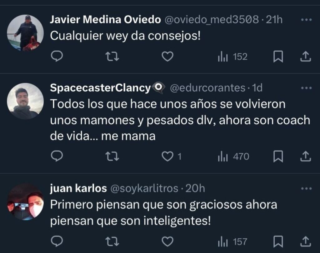 Así criticaron a Daniel Sosa por consejos a mujeres