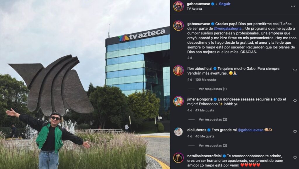 Despiden a Gabo Cuevas de Venga la Alegría