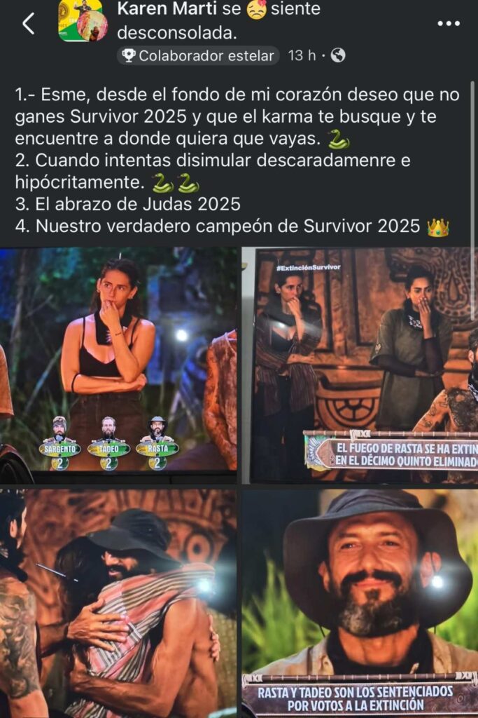 fans acusan a esme como la responsable de la salida de rasta en survivor