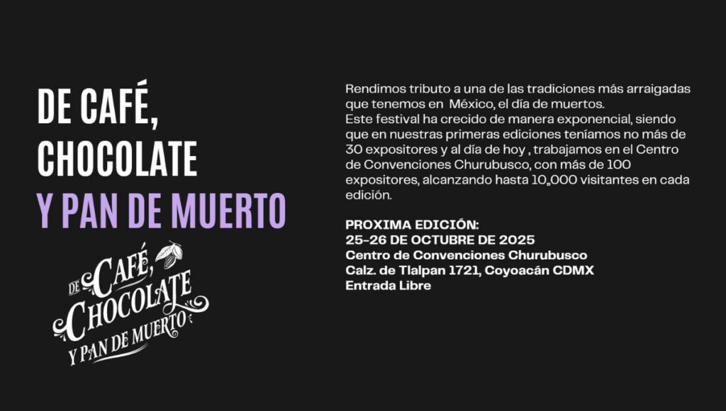 Cuándo es la Feria del Café, Chocolate y Pan de Muerto en CDMX
