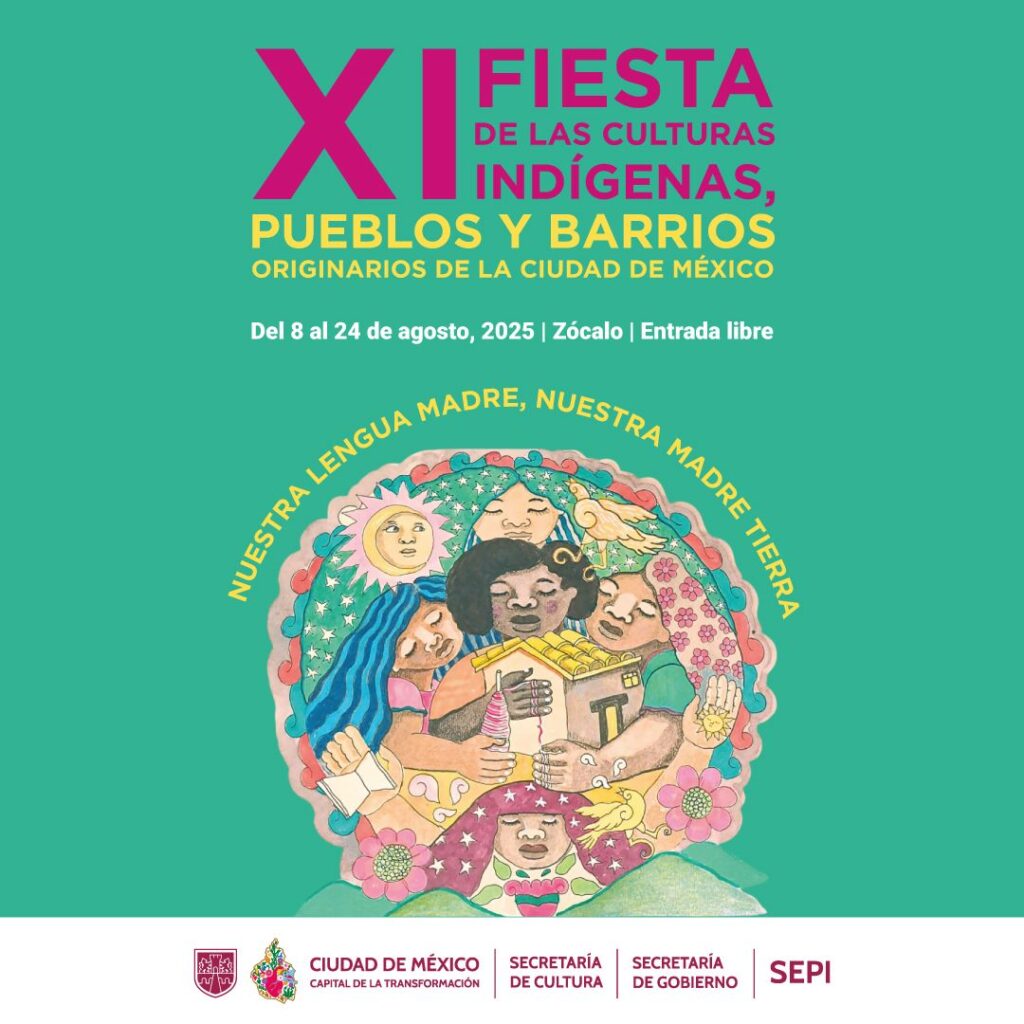 Cartel de la Fiesta de las Culturas Indígenas en CDMX