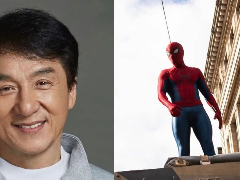 jackie chan visita las grabaciones de la nueva pelicula de spider-man