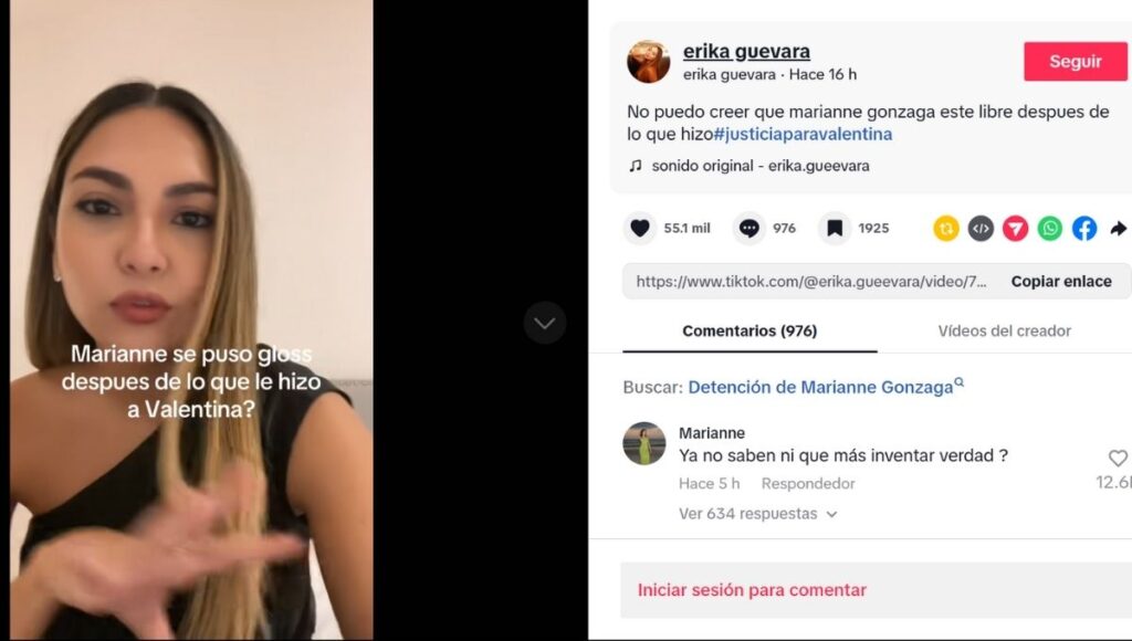 Marianne Gonzaga reaparece en redes sociales