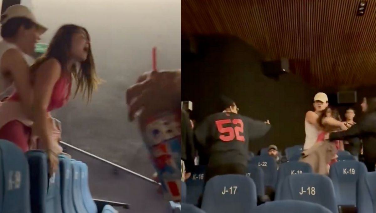 mujer se pone violenta en sala de cine y la bautizan como ladycineteca