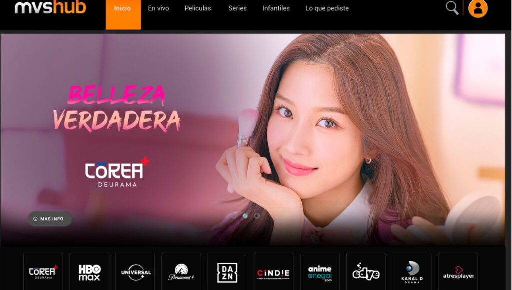 Plataforma de streaming Corea+