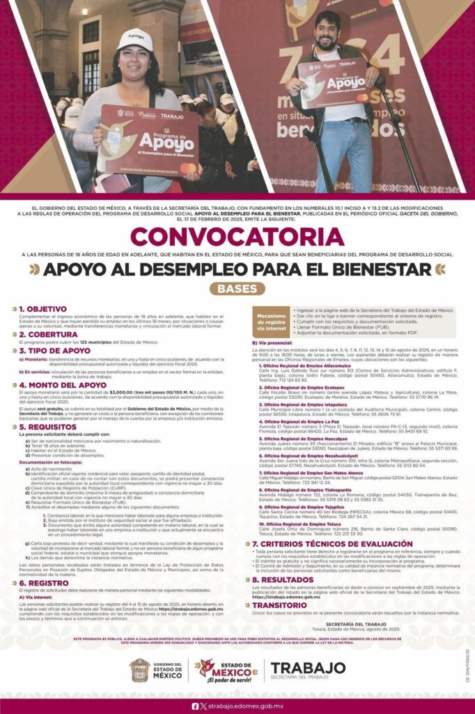 programa Apoyo al Desempleo para el Bienestar Edomex