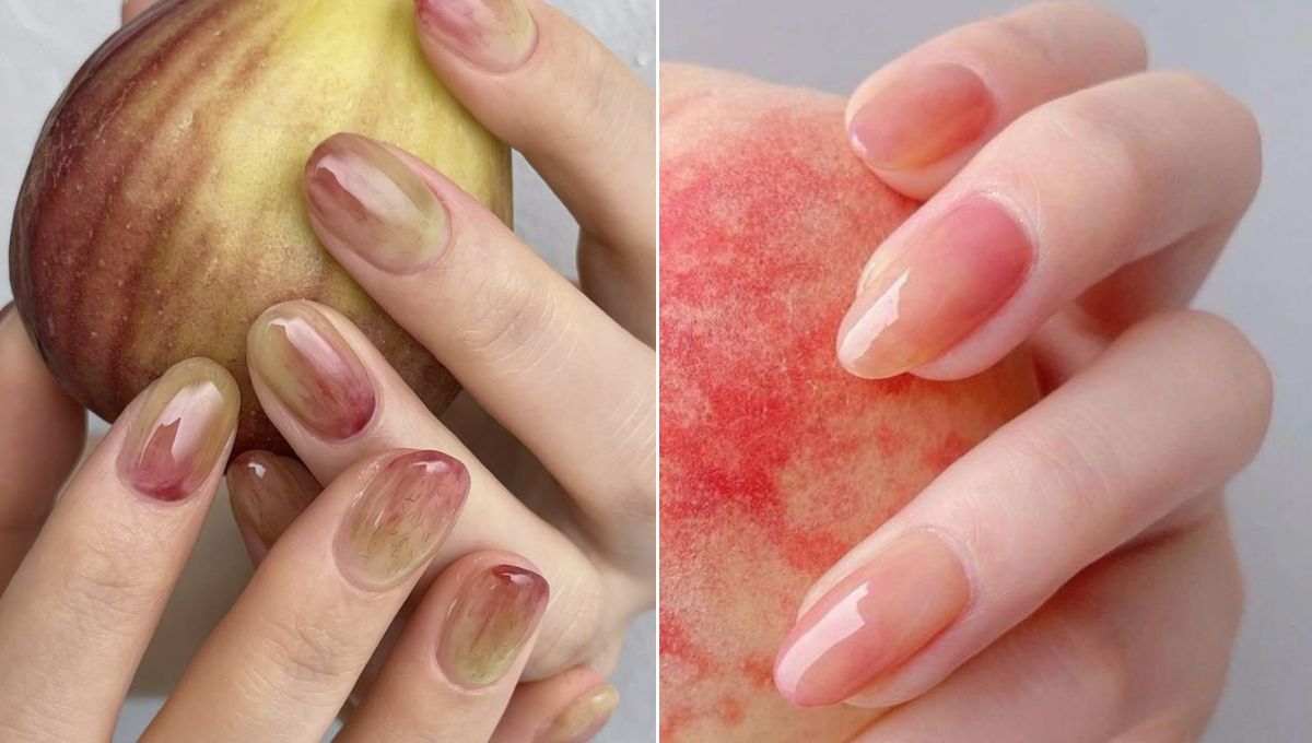 Tendencia coreana de fruit nails