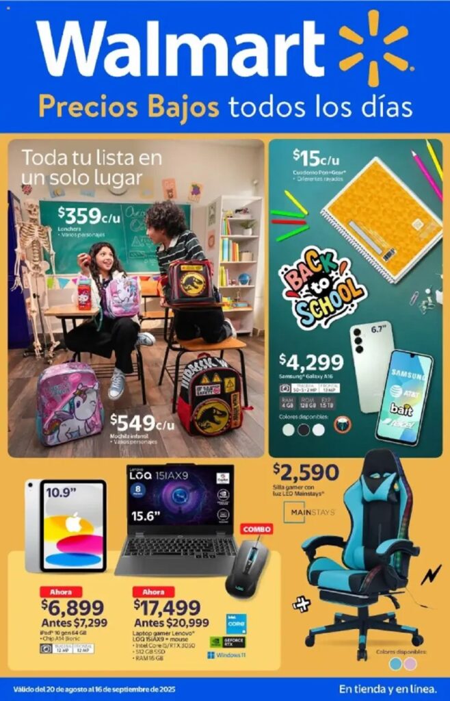 descuentos de Walmart para el regreso a clases