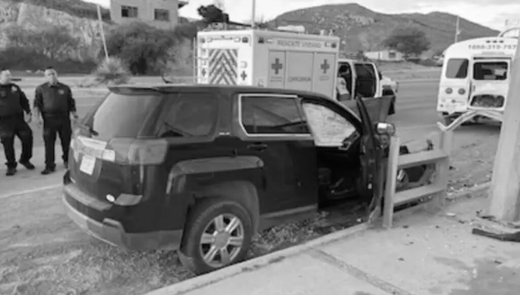 fotos del auto de Yanin Campos luego del accidente