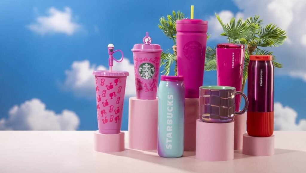 Colección de Barbie en Starbucks.