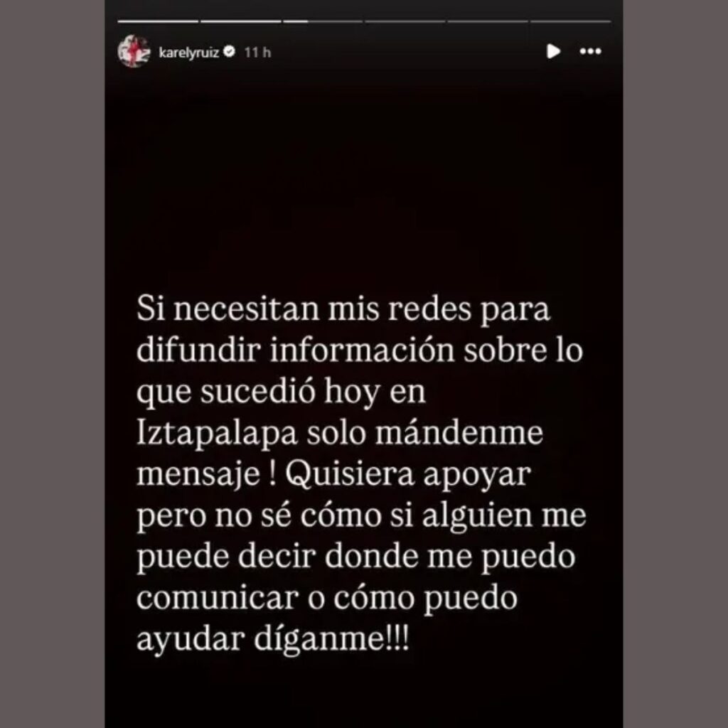 Karely Ruiz busca apoyar a las familias de los heridos por la explosión de la pipa en Iztapalapa CDMX