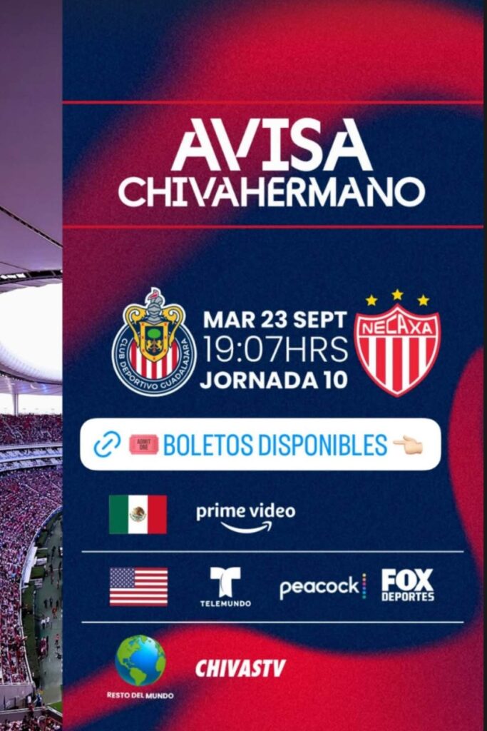 donde ver en vivo el guadalajara vs necaxa de hoy