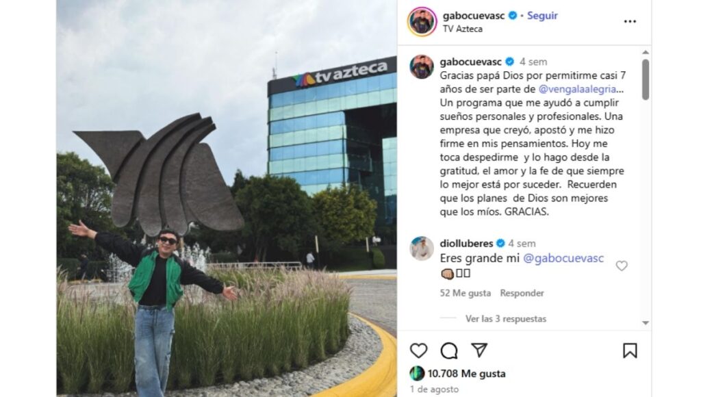 Gabo Cuevas llega a Sale el Sol