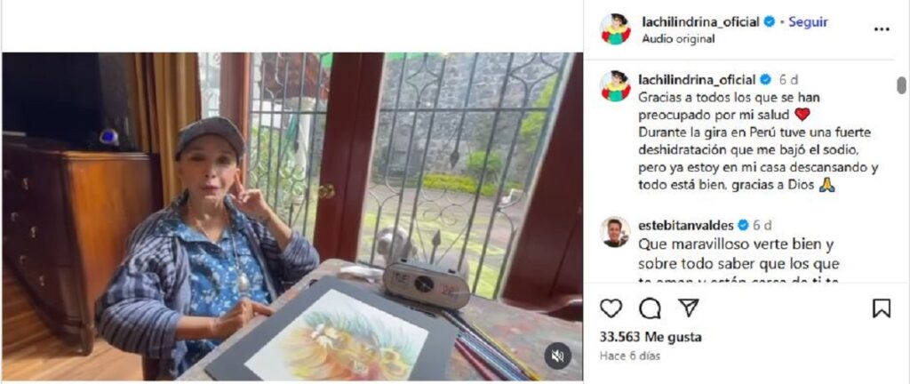La Chilindrina sufre fuerte caída luego de ser hospitalizada