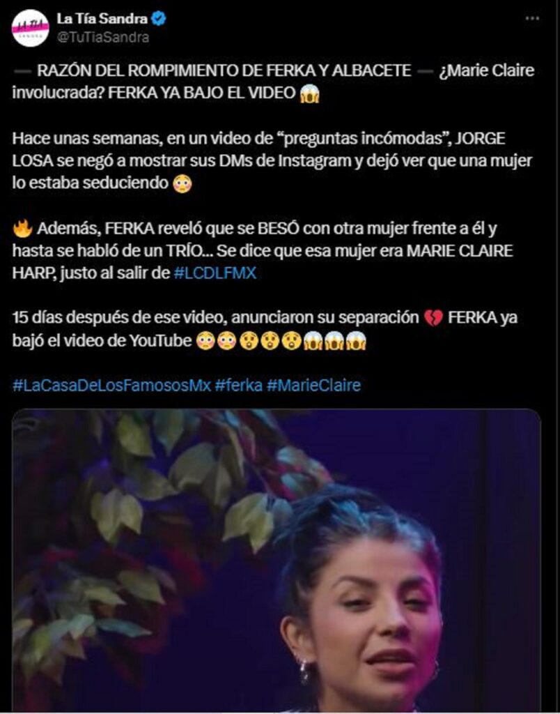 Marie Claire Harp y Jorge Losa son pareja