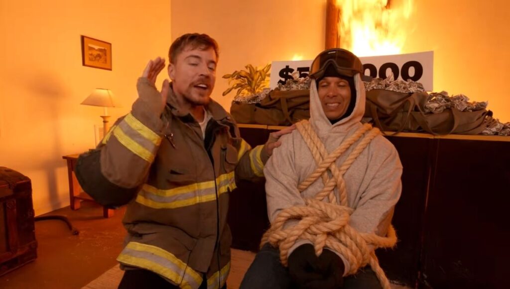 MrBeast responde a críticas por edificio en llamas