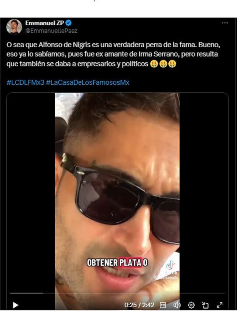 Poncho de Nigris responde a las acusaciones de "El parce regio"