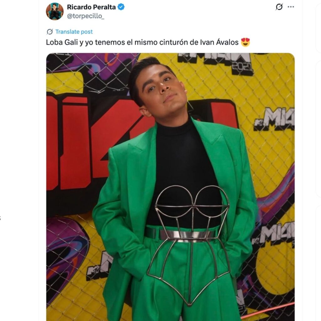 ricardo peralta se compara con galilea montijo por su cinturon