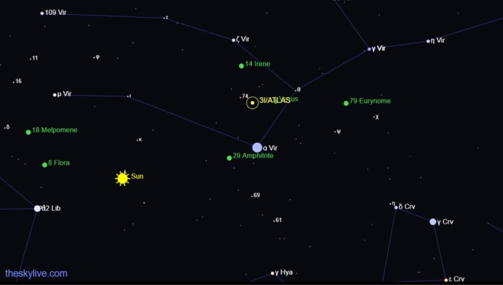 Dónde está el cometa 3IAtlas y dónde ver en vivo