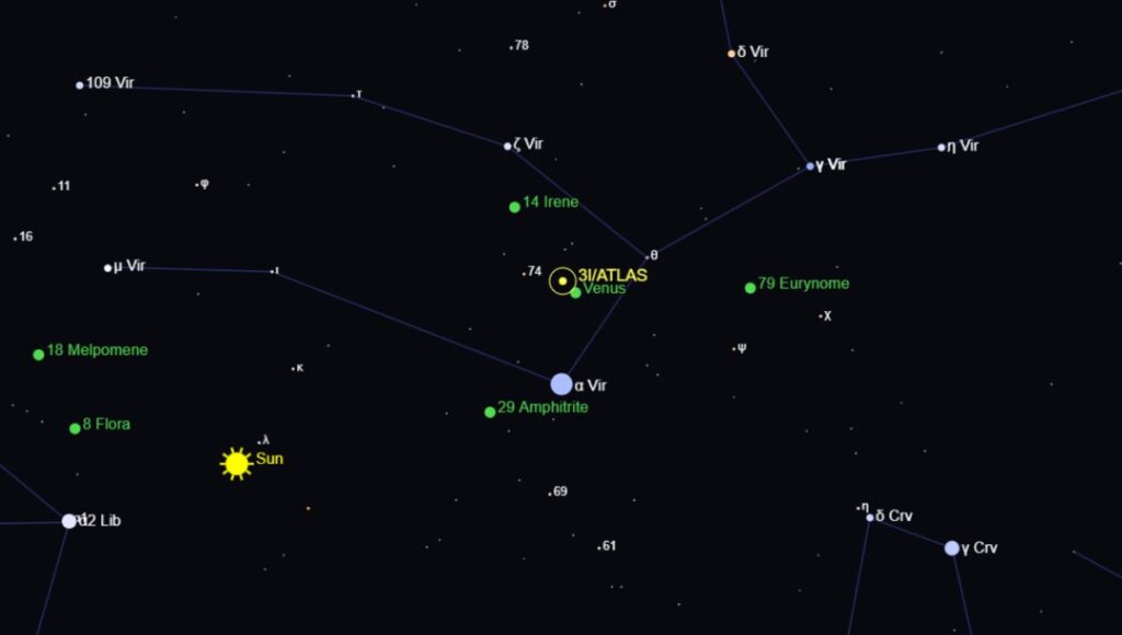 Dónde está el cometa 3IAtlas hoy 31 de octubre 2025