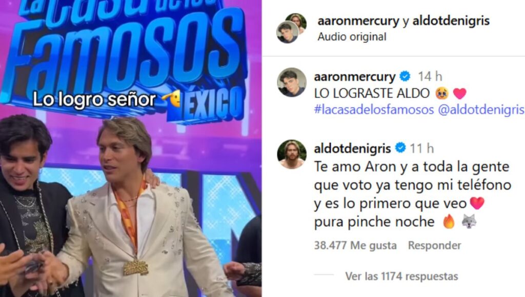 Aldo de Nigris deja comentario a Aarón Mercury en Instagram