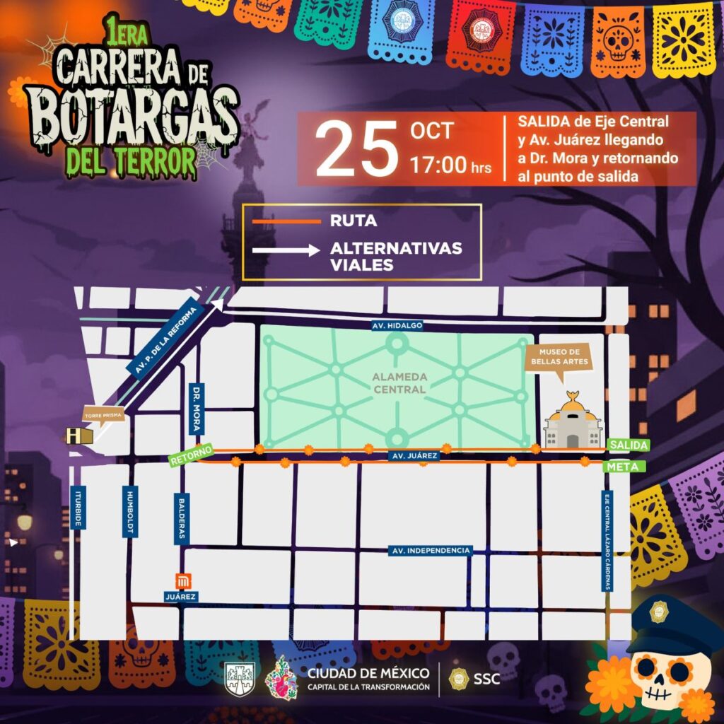 Fecha, horario y ruta de la carrera de botargas del terror en la CDMX