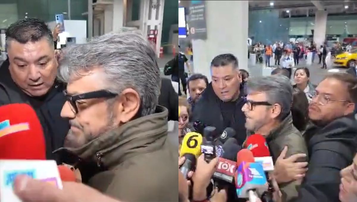 Prensa causa zafarrancho en el aeropuerto con Eugenio Derbez
