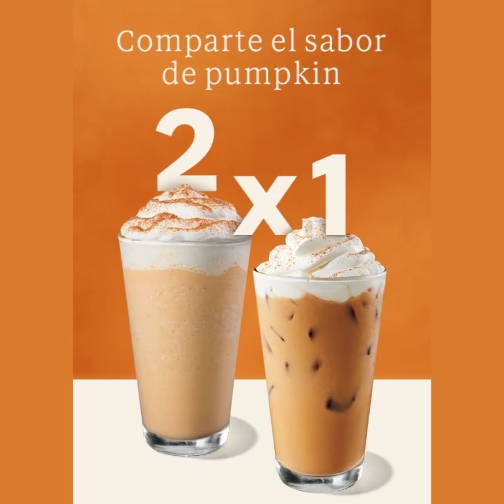 2x1 en Pumpkin Spice en Starbucks: fechas y bebidas participantes