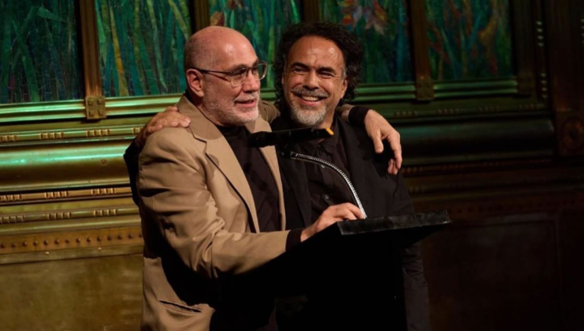 Alejandro González Iñárritu y Guillermo Arriaga en Bellas Artes