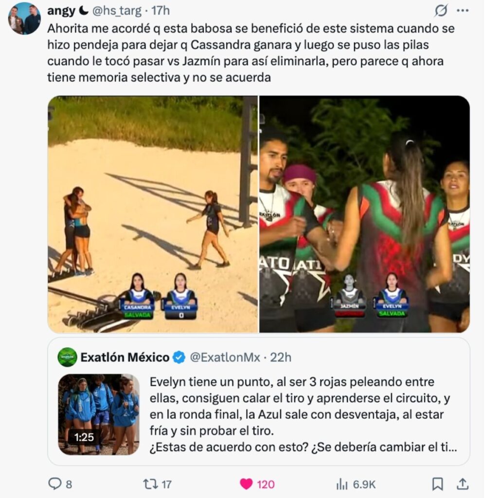 fans de exatlon mexico llaman hipocrita a evelyn