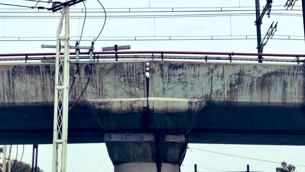 Línea 12 del Metro CDMX con fractura visible