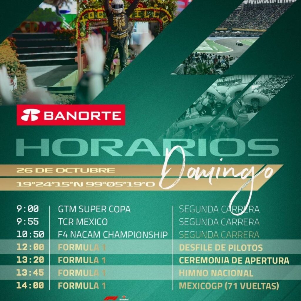 gran premio de mexico 2025 horarios