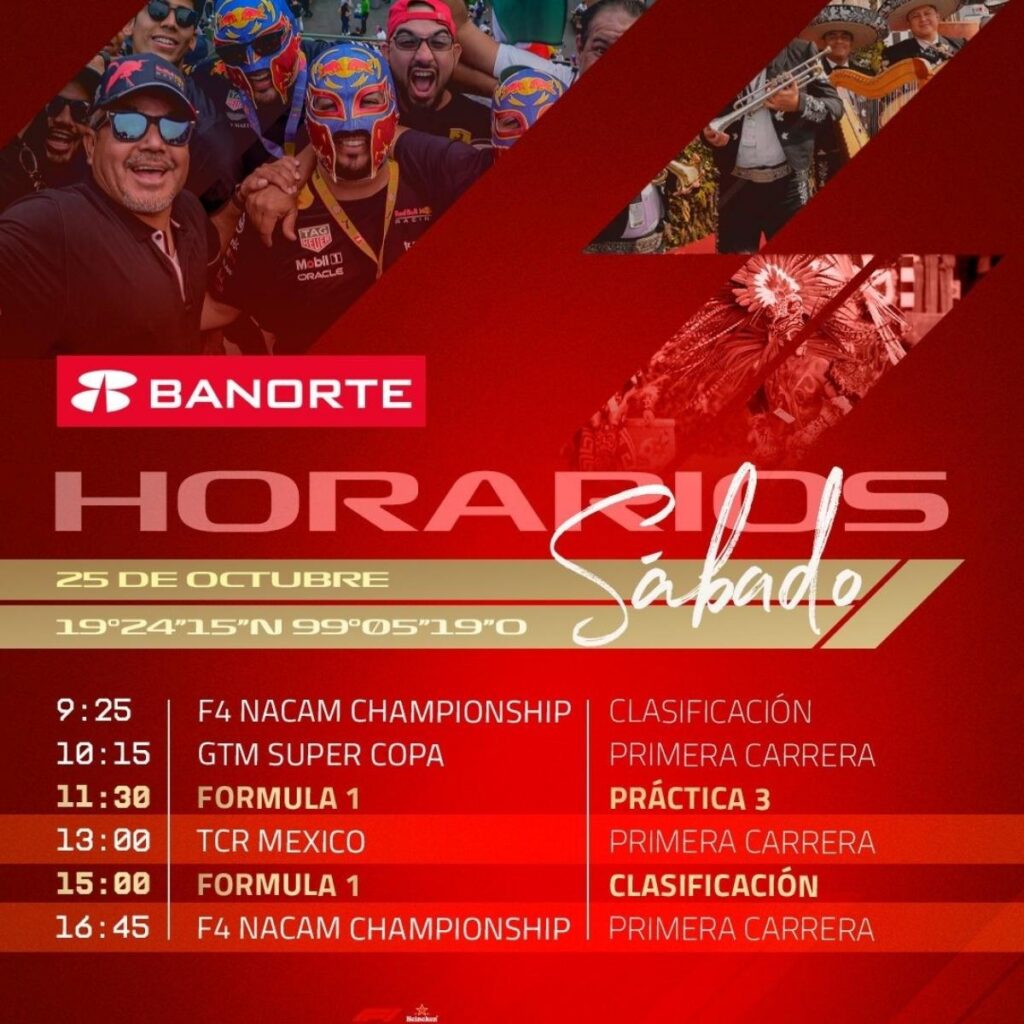 horarios del gp de mexico 2025