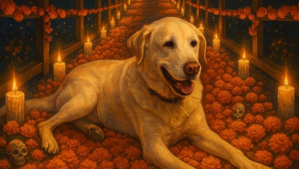 Perros en Día de los Muertos con IA