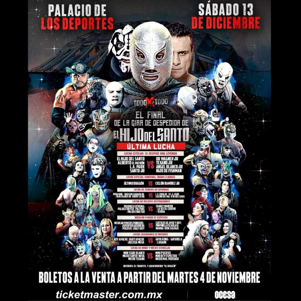 precio de boletos de la despedida de el hijo del santo en cdmx