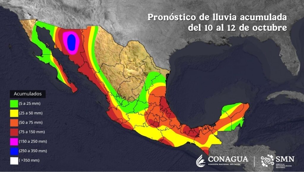 pronostico del clima hoy 11 de octubre