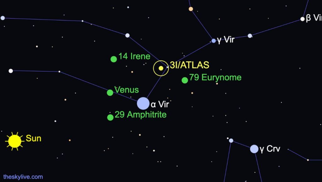 Dónde está y cómo ver el cometa 3IAtlas hoy 5 de noviembre 2025
