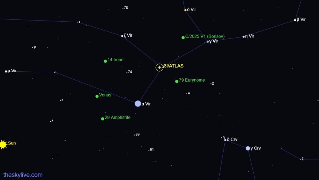 Cometa 3IAtlas dónde está y cómo ver hoy 6 de noviembre