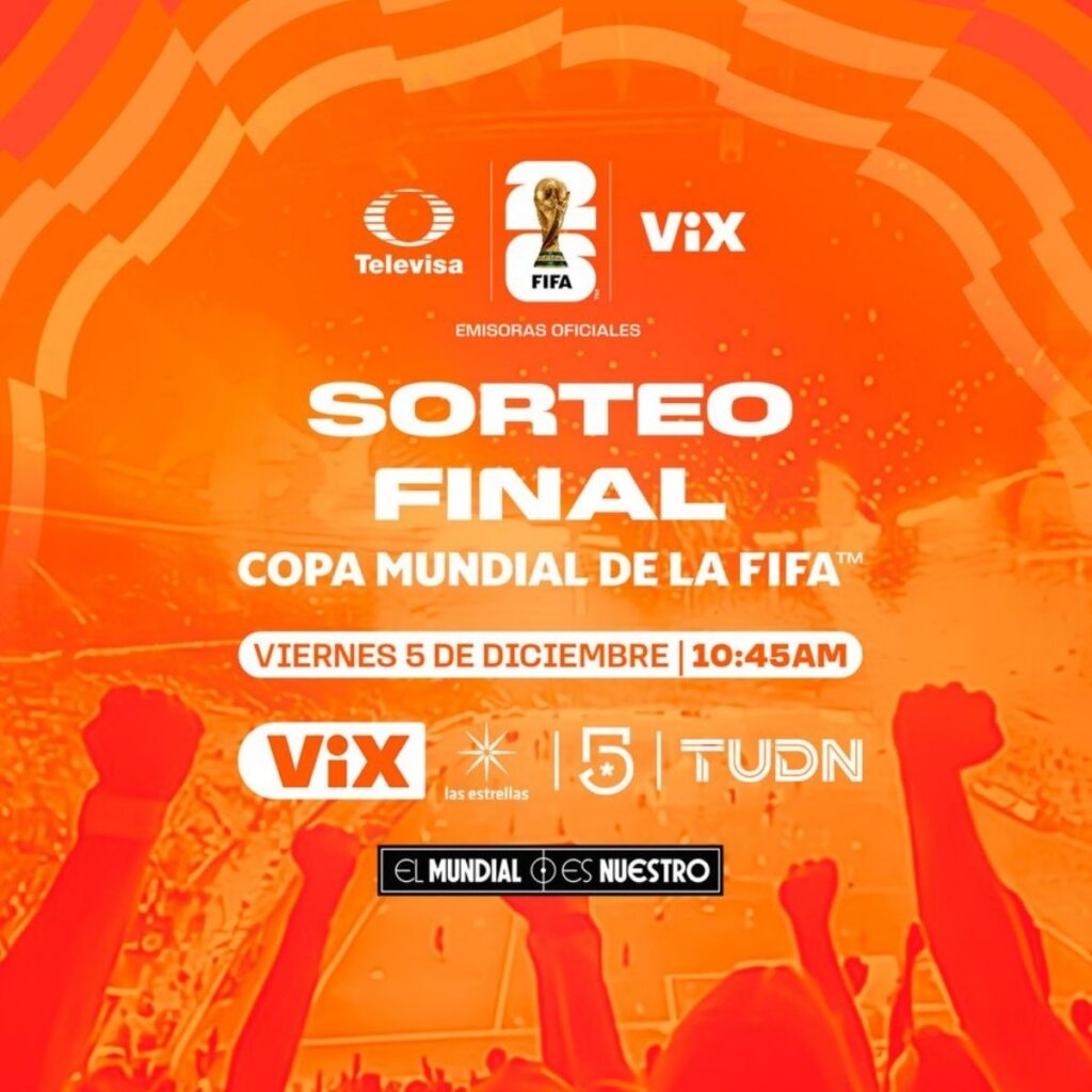 donde ver en vivo el sorteo del mundial 2026