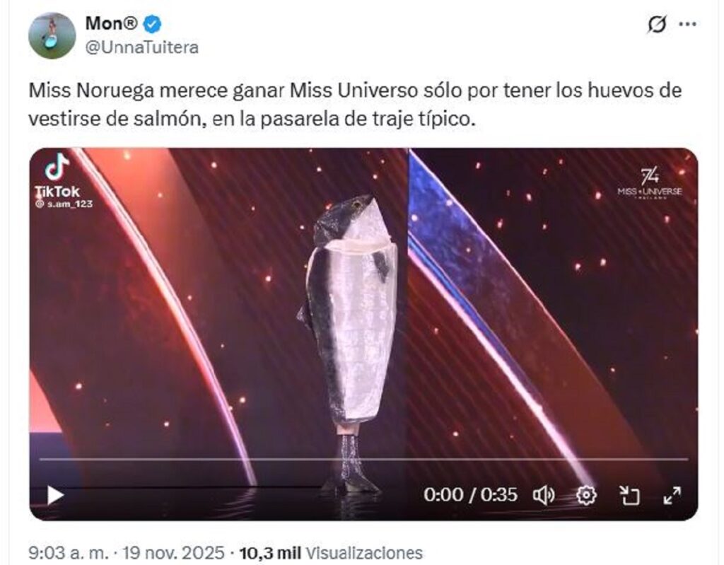 traje típico Noruega Miss Universe 2025
