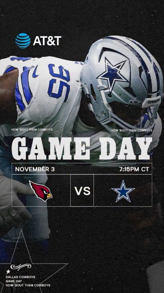 NFL Cowboys vs Cardinals hoy 3 de noviembre