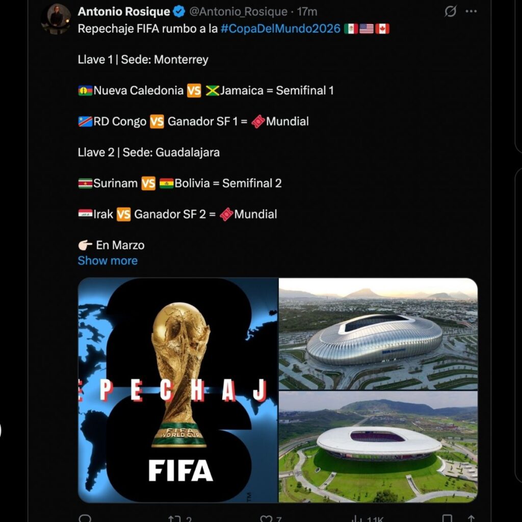 partidos y formato del repechaje del mundial 2026