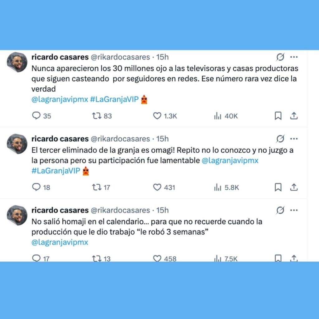 ricardo casares critica a omahi