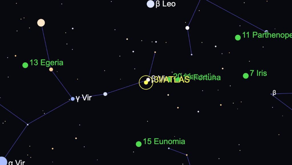 Ubicación y cómo ver el cometa 3I Atlas hoy 3 de diciembre