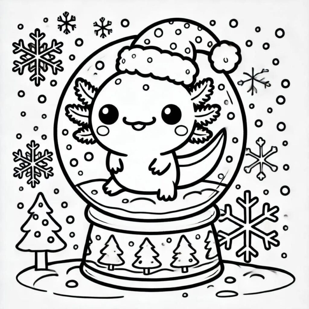 Dibujos bonitos de navidad kawaii para imprimir y colorear