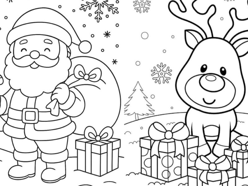 Dibujos bonitos de navidad para imprimir y colorear en 2025