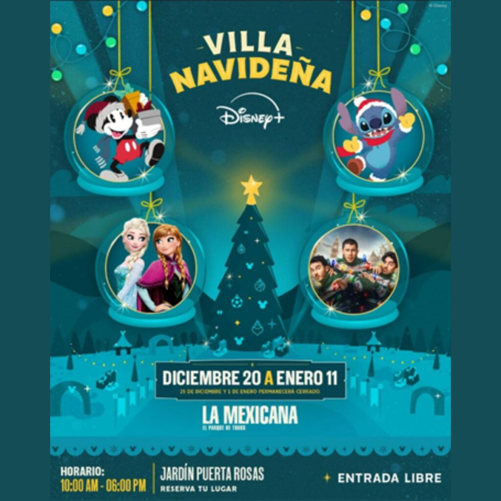 Fechas, horarios y cómo llegar a la Villa Navideña Disney en Parque la Mexicana CDMX